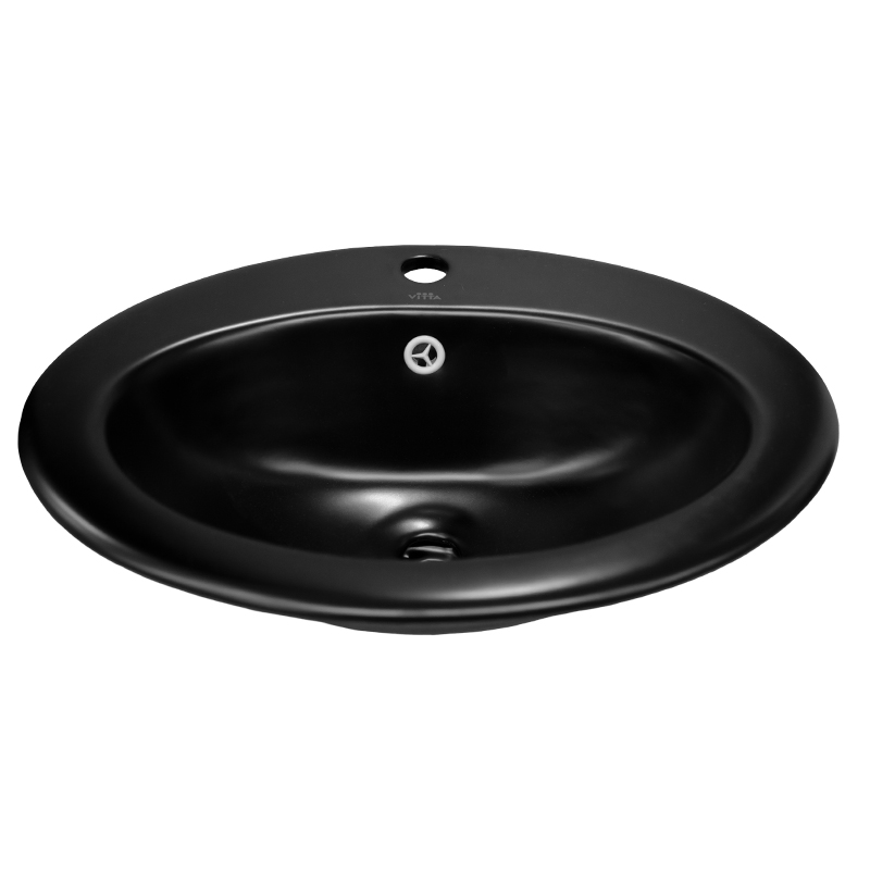 Lavamanos Finestra Negro Mate 52x46x17cm Vitta