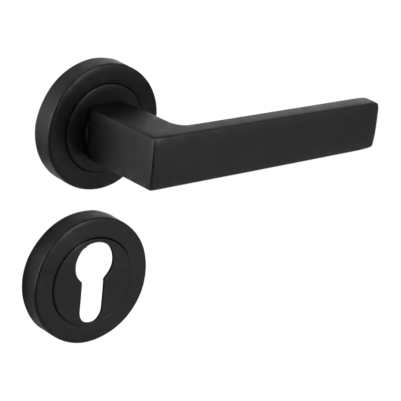 Manivela MILAN C2B Negro Mate con Roseta