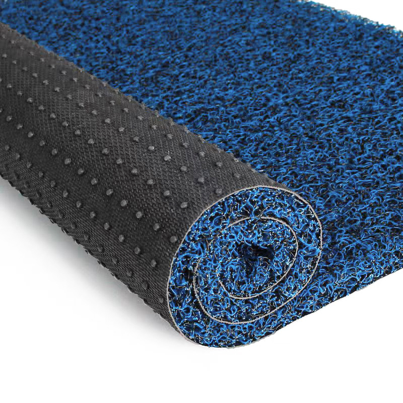 Alfombra PVC 14mmx1.22x12m Musgo Azul Negro