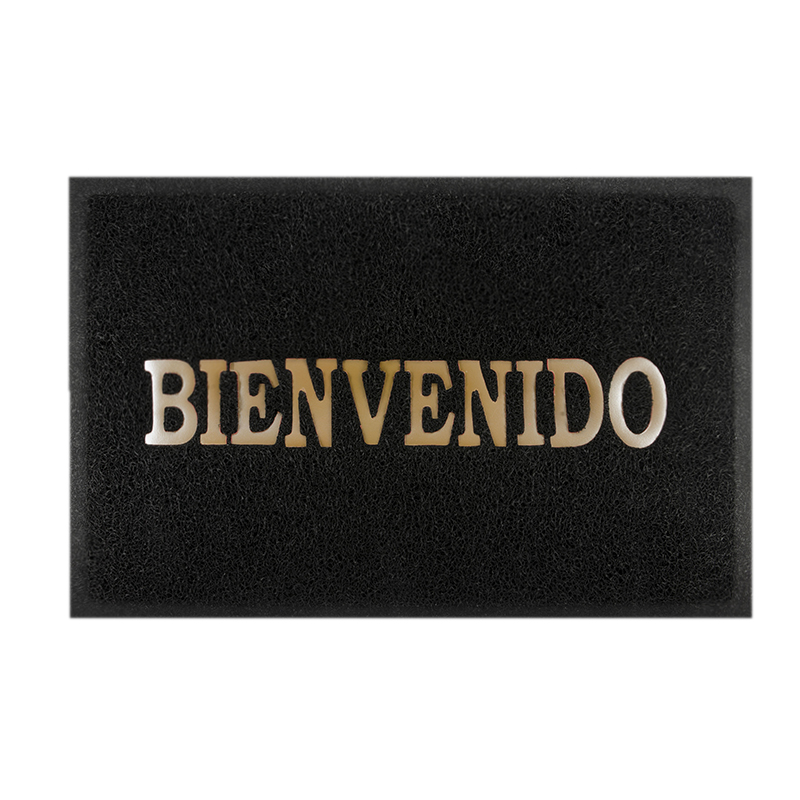 Alfombra PVC 40x60cm Bienvenido Negro 