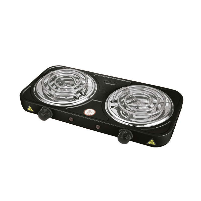 Cocineta Eléctrica 2 Hornillas 5 Niveles 1000w Negra Mastermaid