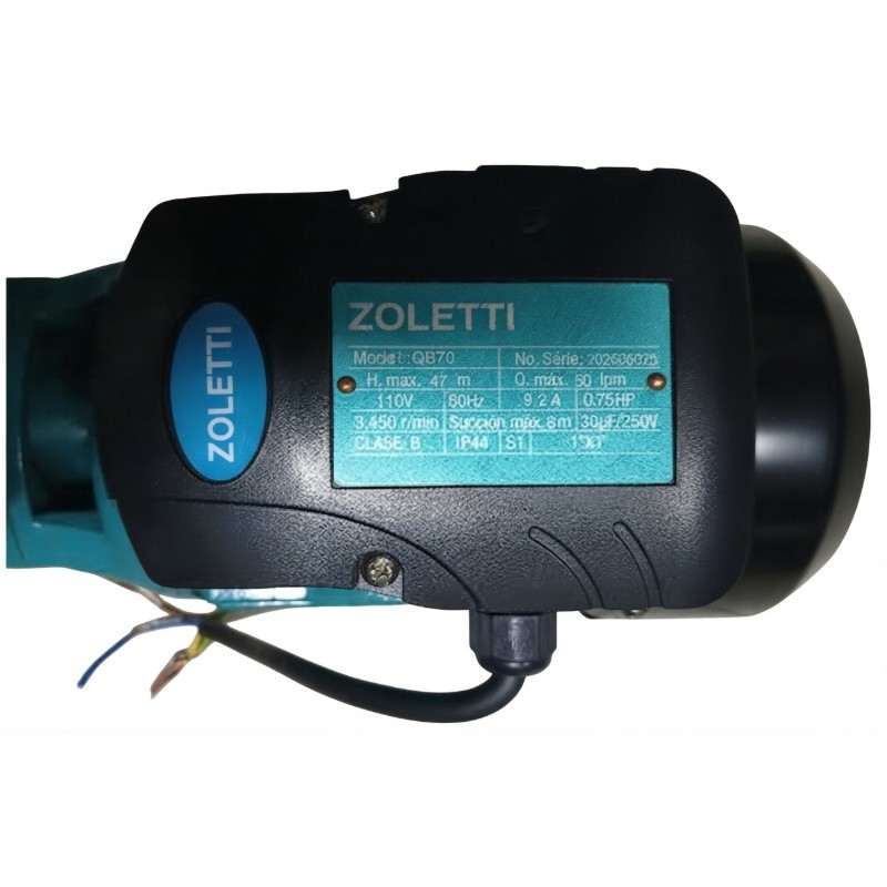 Bomba de agua  ¾ HP ZOLETTI™ 1"x 1" 110V QB70 
