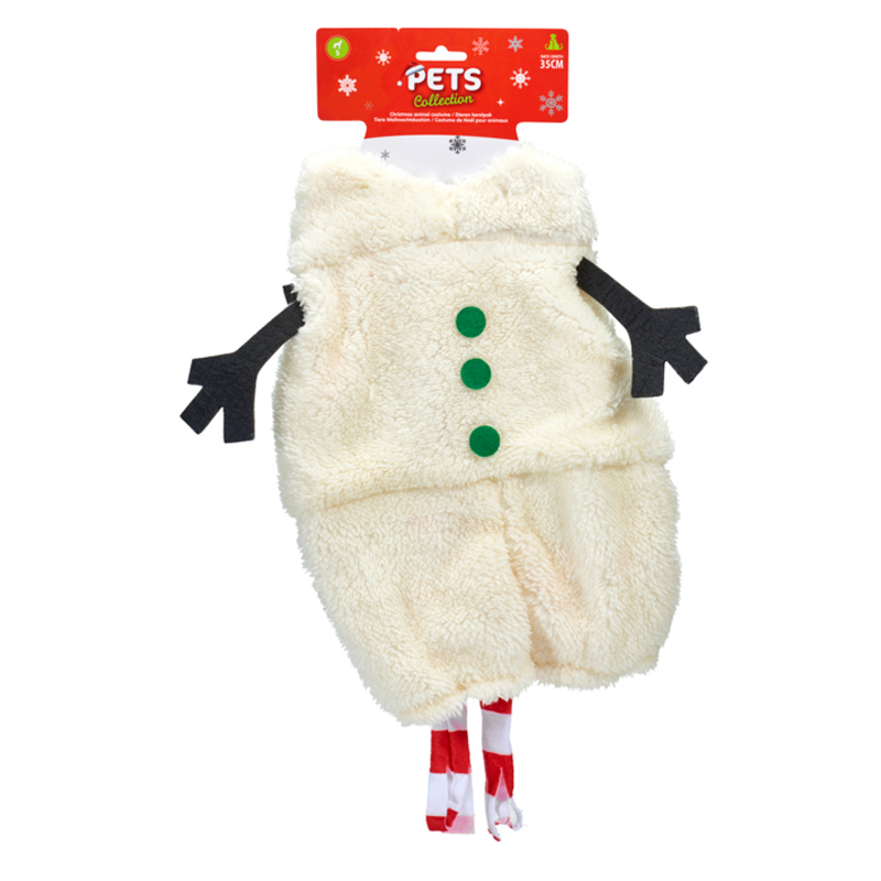 Disfraz para Mascotas Muñeco de Nieve Small