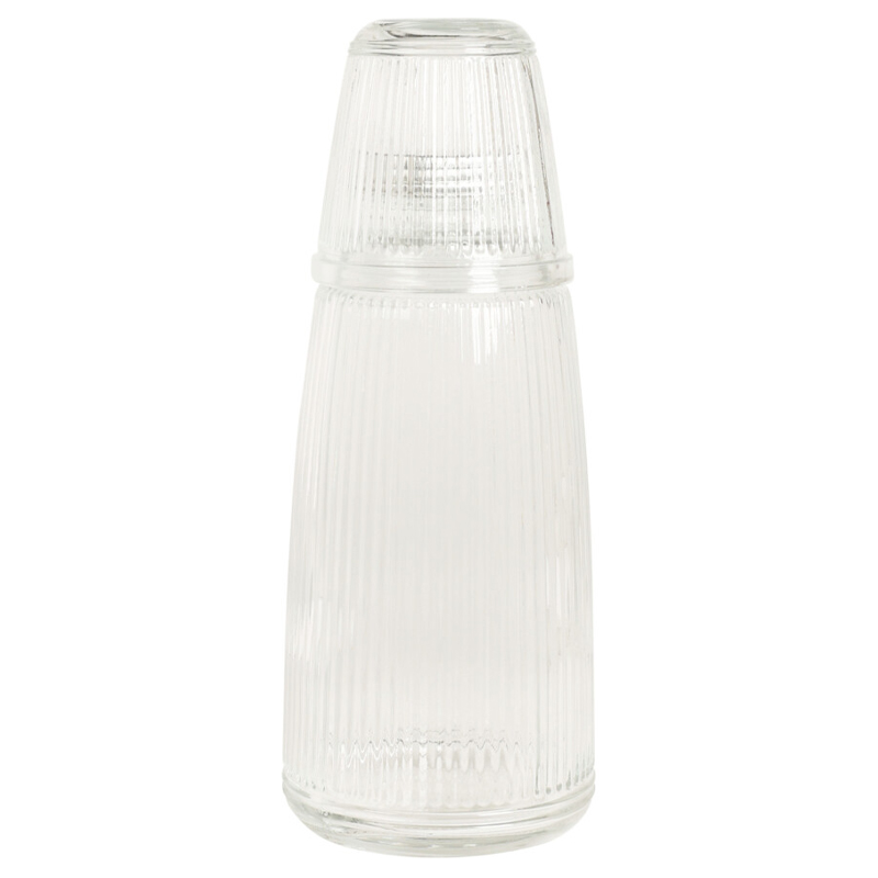 Botella de Vidrio con Vaso 1000ML Excellent Houseware