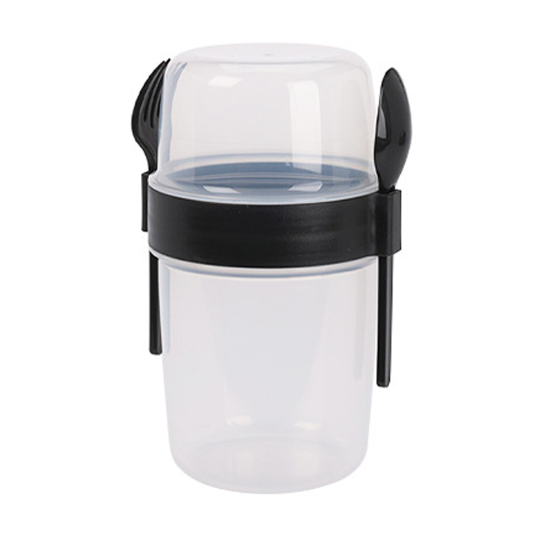 Vaso para Yogurt con Tenedor y Cuchillo 1100ML