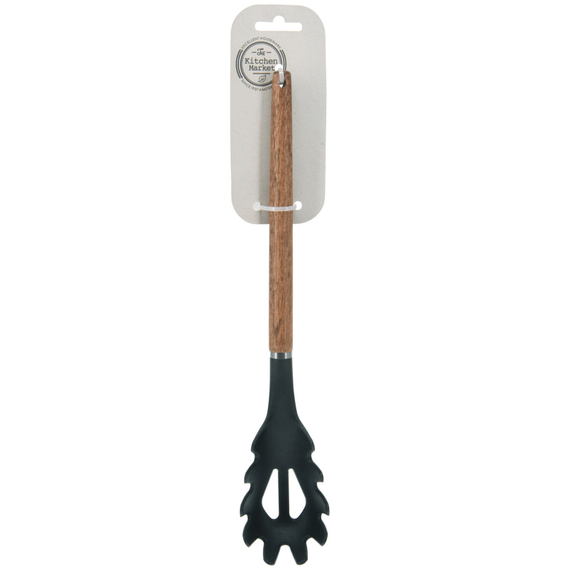Cuchara para Fideos Madera Negro 6X32cm Excellent Housemade