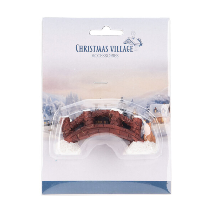 Figura de Puente Snow de Pueblo Navideño 9X4cm  