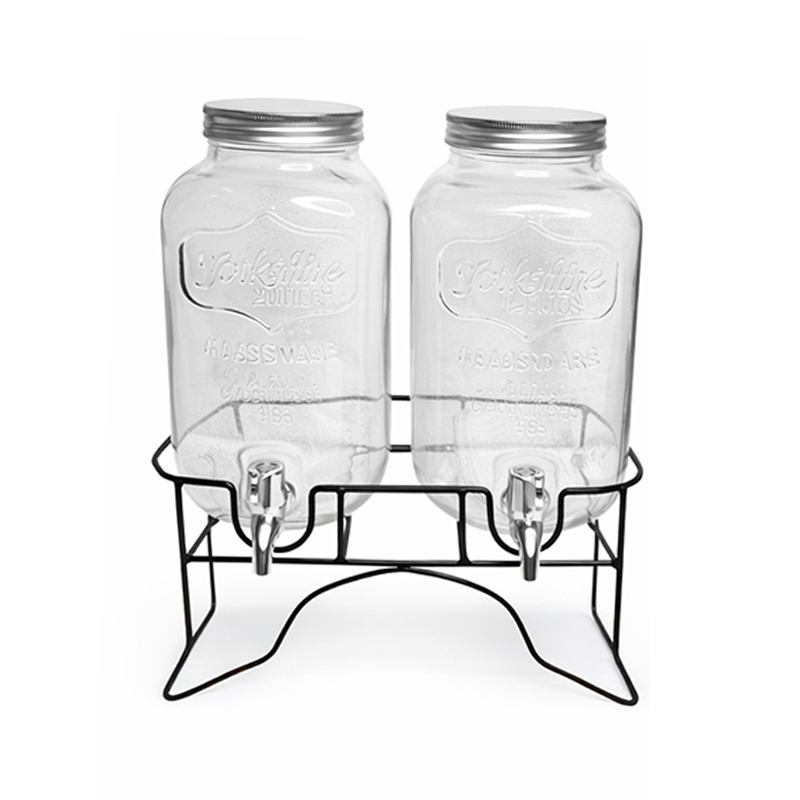 Dispensador de Bebidas 4 Litros de x 2 con Soporte