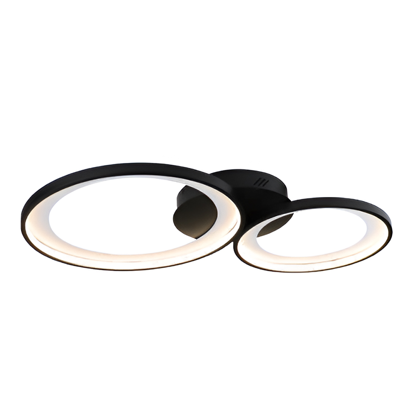 Lámpara de Techo LED Gate Doble Negra 80cm