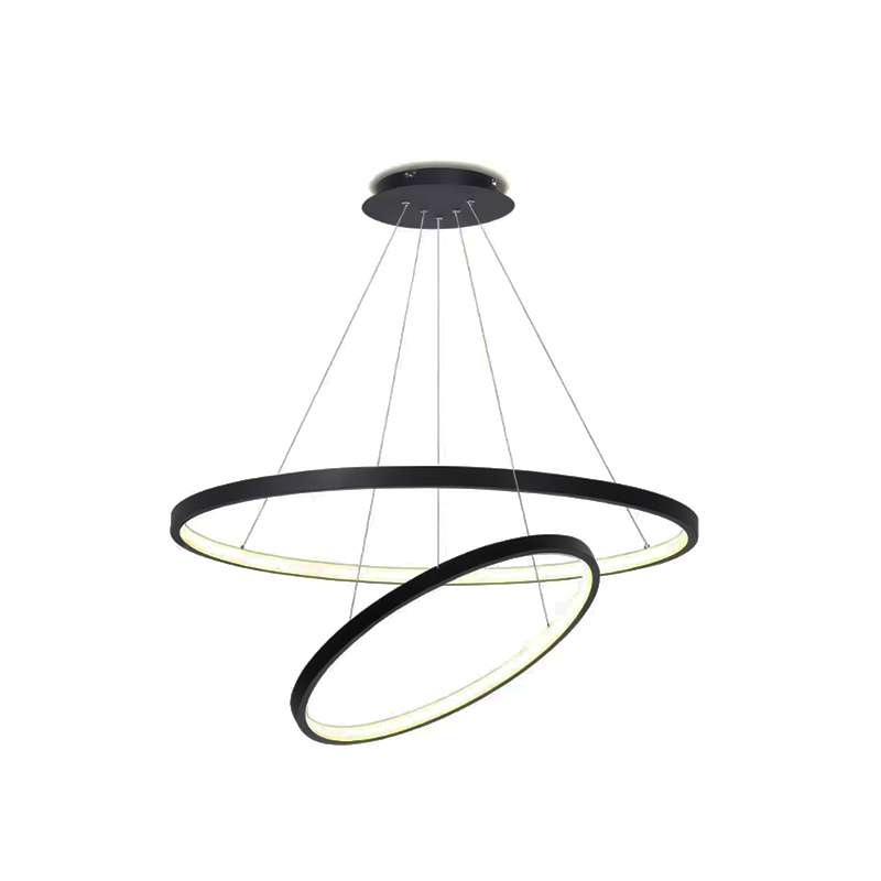 Lámpara Colgante LED Gate Negro Doble 60cm