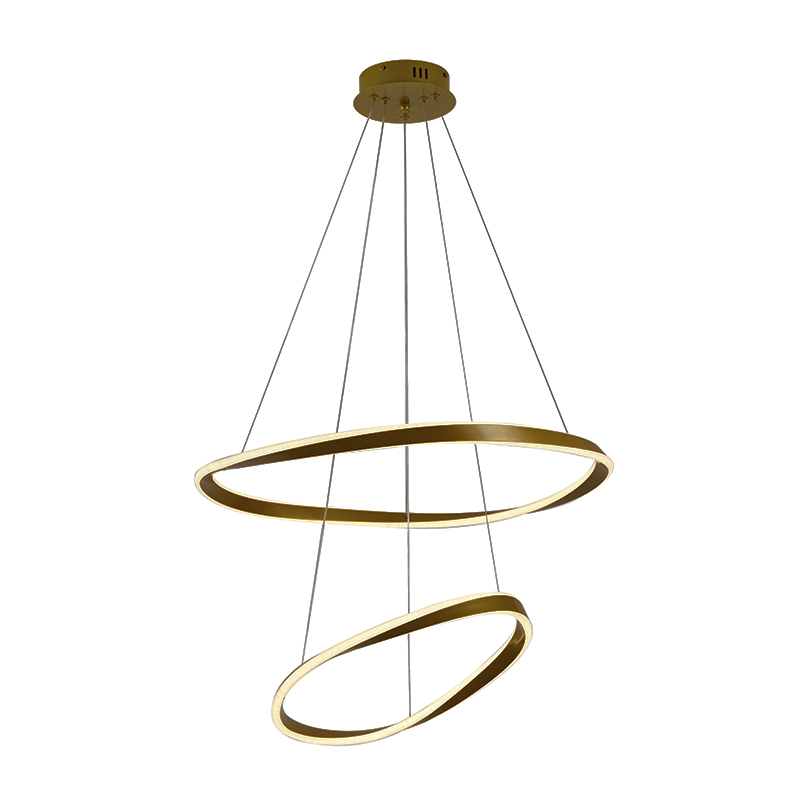 Lámpara Colgante LED Karimí Doble Oro 60cm