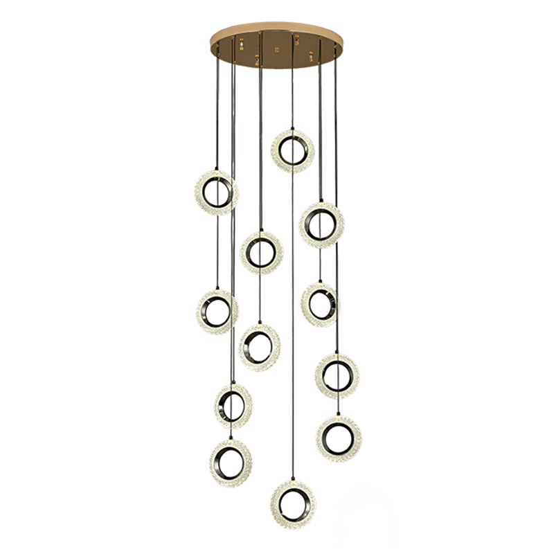 Lámpara Colgante LED x 12 Glox Oro Eurolight