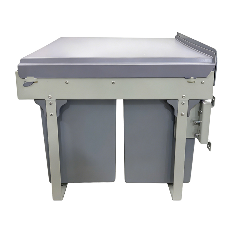 Tacho Doble Gris con Riel para Desperdicios 