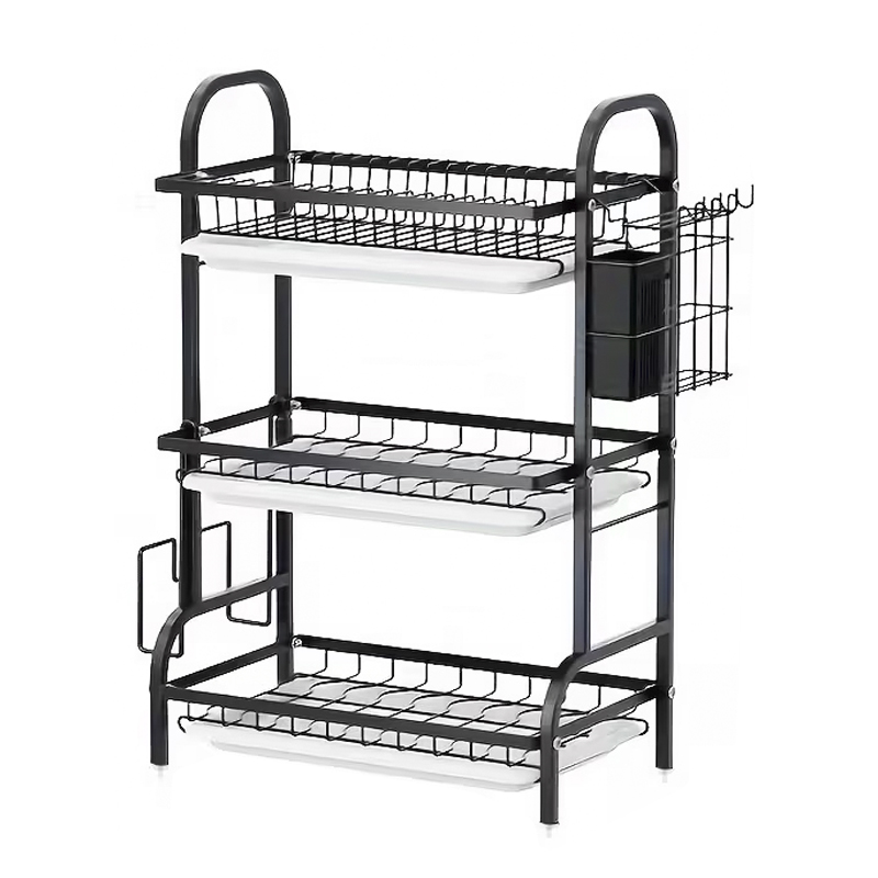 Platera 3 Niveles Negro con Bandejas