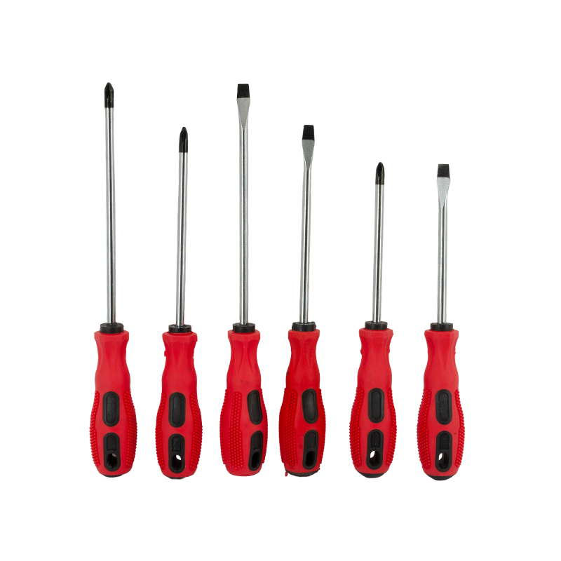 Destornilladores en Juego Rojo Negro 6 Piezas