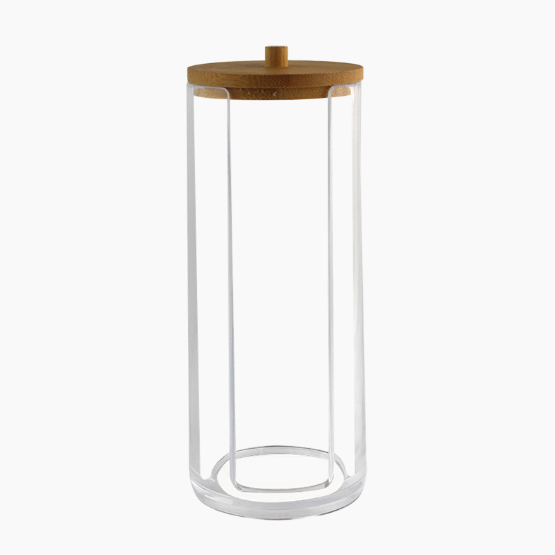 Algodonera con Tapa Bambú 18cm