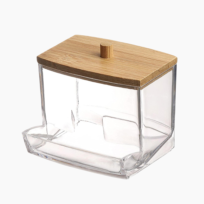 Dispensador de Cotonetes Tapa Bambú