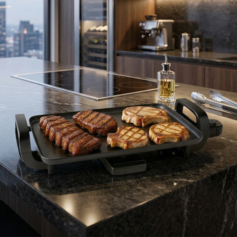 Parrilla Eléctrica 56x30cm 1500w Mastermaid