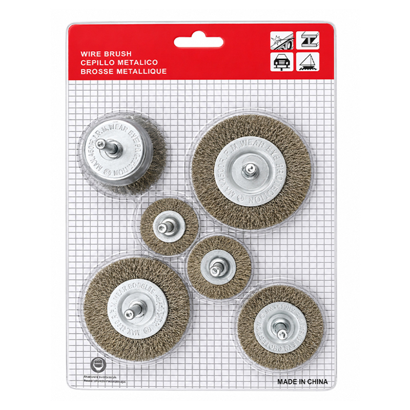 Cepillo de Acero para Taladro Set de 6 Piezas 