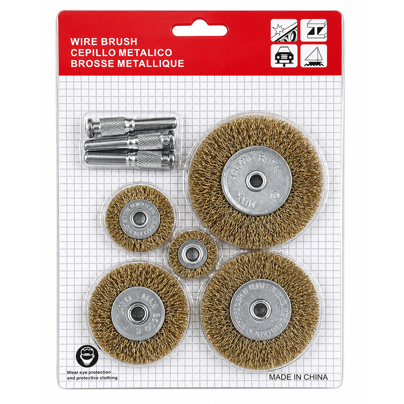 Cepillo de Acero para Taladro Set de 8Piezas 