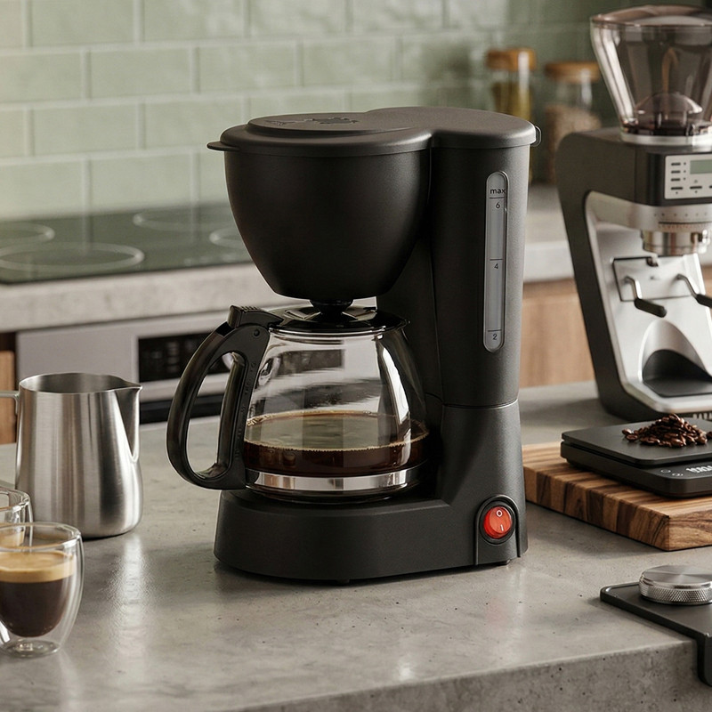 Cafetera 6 Tazas 650w Negro Mastermaid