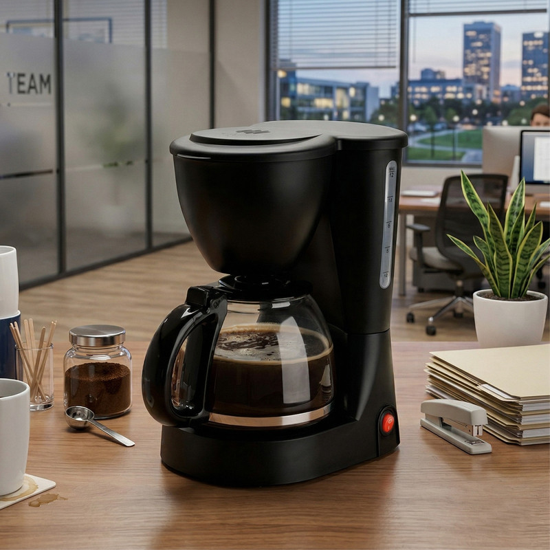 Cafetera 12 Tazas 750w Negro Mastermaid