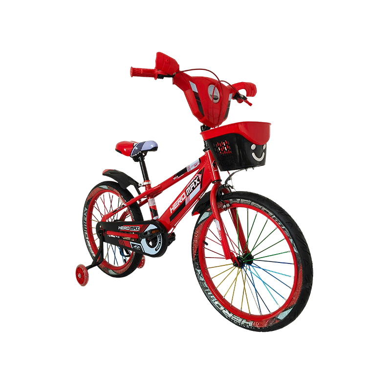 Bicicleta 16" Fire Music Rojo con Accesorios Heromax