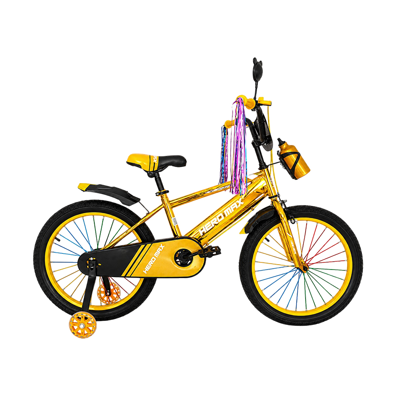 Bicicleta 16" GMAX Metallic Amarilla con Casco Heromax