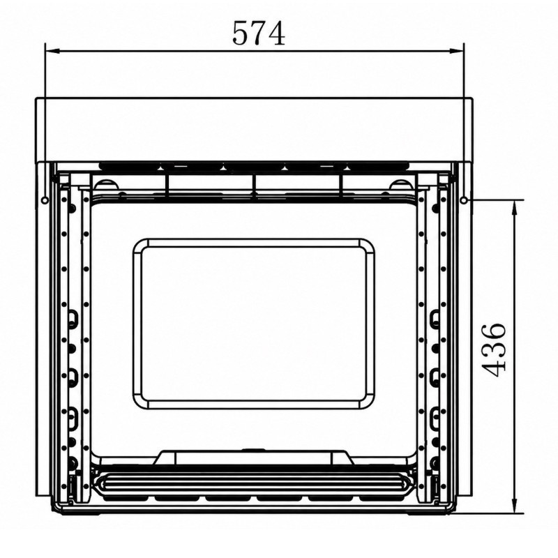 Horno Eléctrico 60cm 70L 4 Funciones Negro Mastermaid
