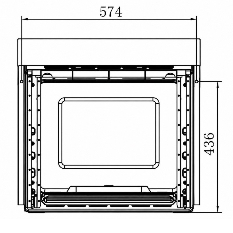 Horno Eléctrico 60cm 70L 4 Funciones Inoxidable Mastermaid