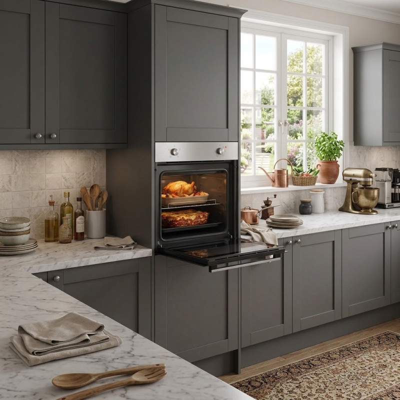 Horno Eléctrico 60cm 70L 4F con convección Inoxidable Mastermaid