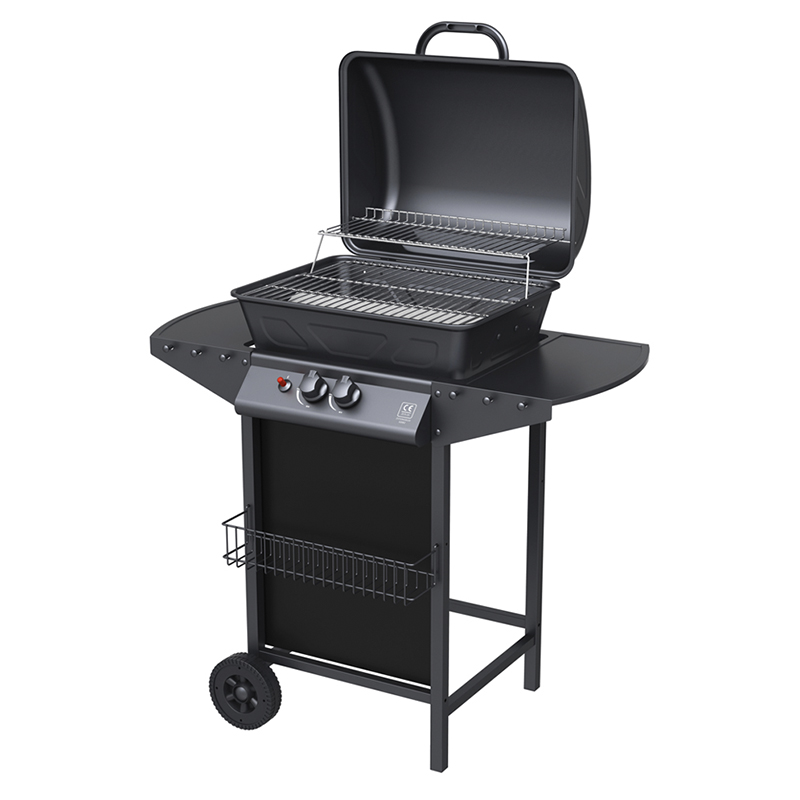 BBQ a Gas 2 Quemadores Negro Mastermaid