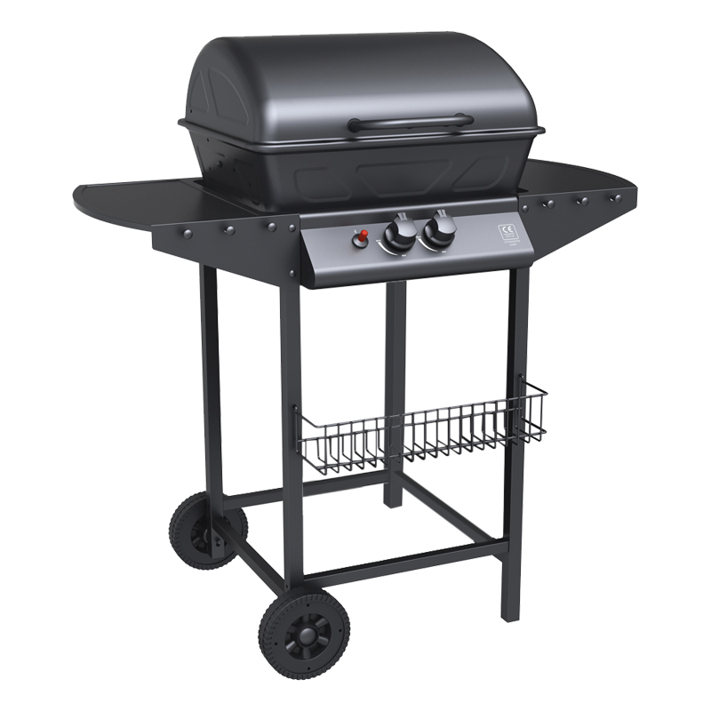 BBQ a Gas 2 Quemadores Negro Mastermaid