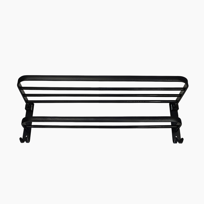 Repisa con Toallero Doble Móvil Negro