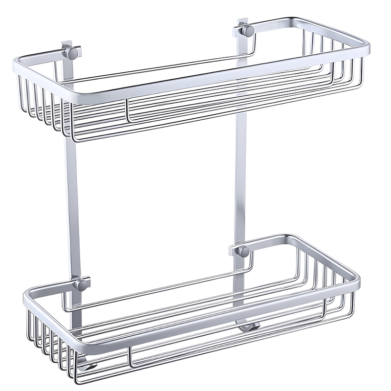 Repisa Doble de Aluminio para Baño 