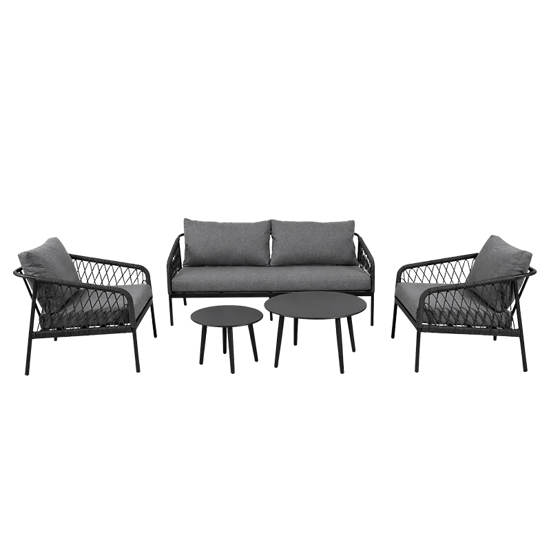 Mueble de Patío Capri Gris 5 Piezas
