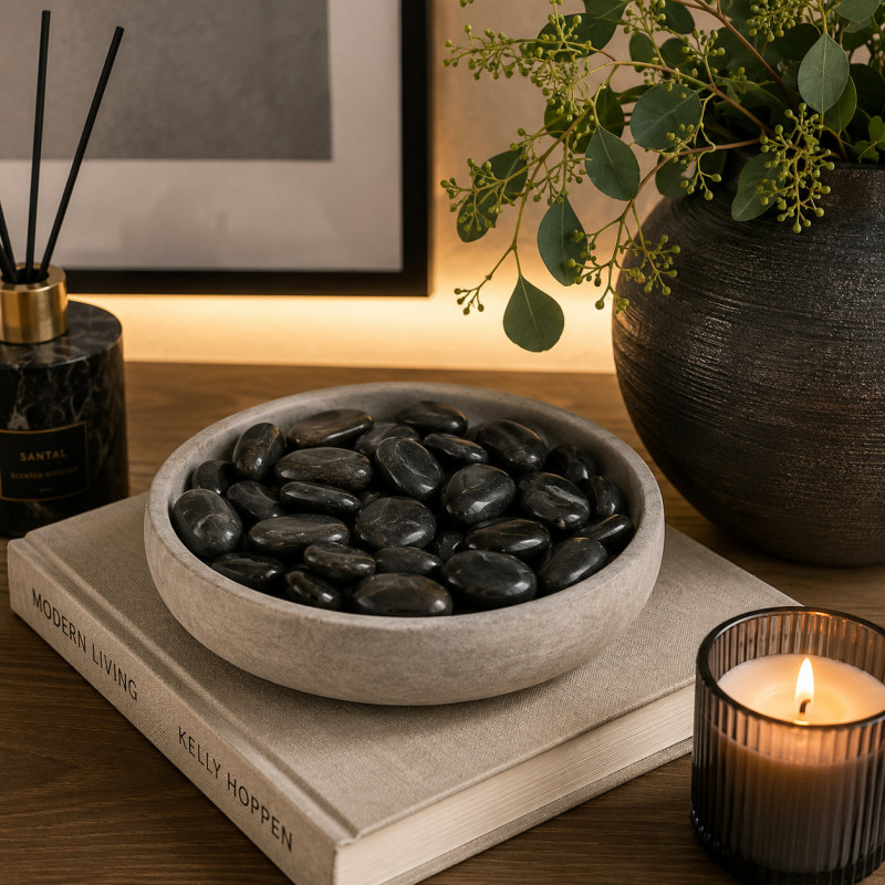 Piedras Negras Pulida 500gr Decohome