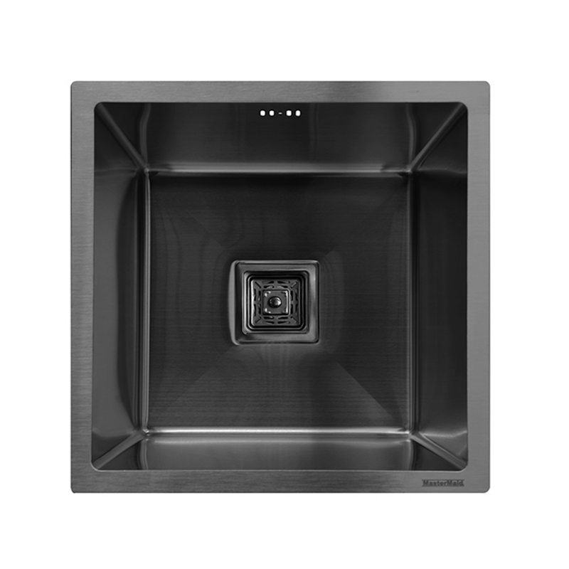 Lavacopa 45x45cm Negro con Válvula Mastermaid