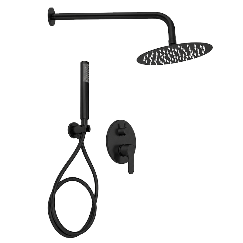 Grifería Ducha Vento con Ducha Teléfono Negro Mate 