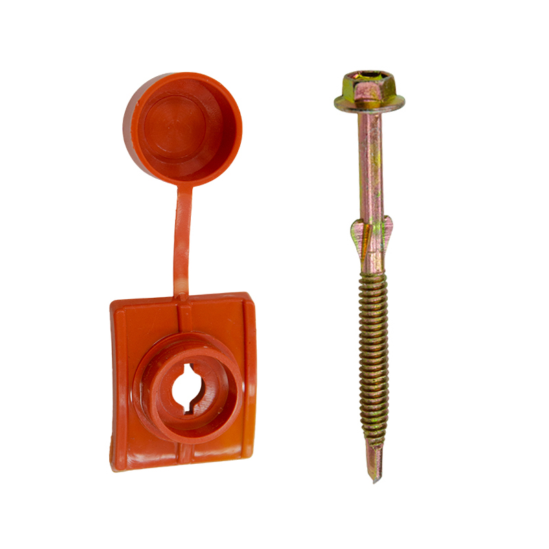 Tornillo de Metal con Capuchón PVC Terracota