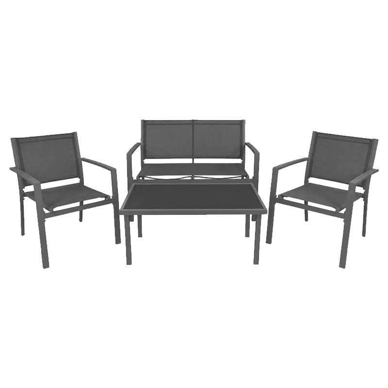 Mueble de Patío Alia Gris 4 Piezas