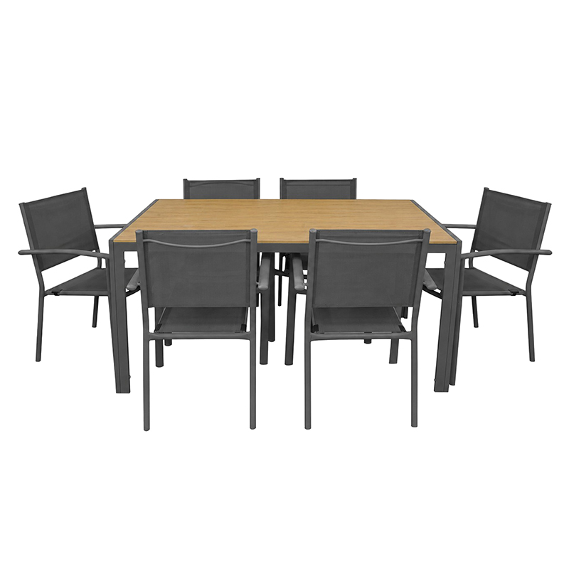 Comedor Alta Gris 7 Piezas