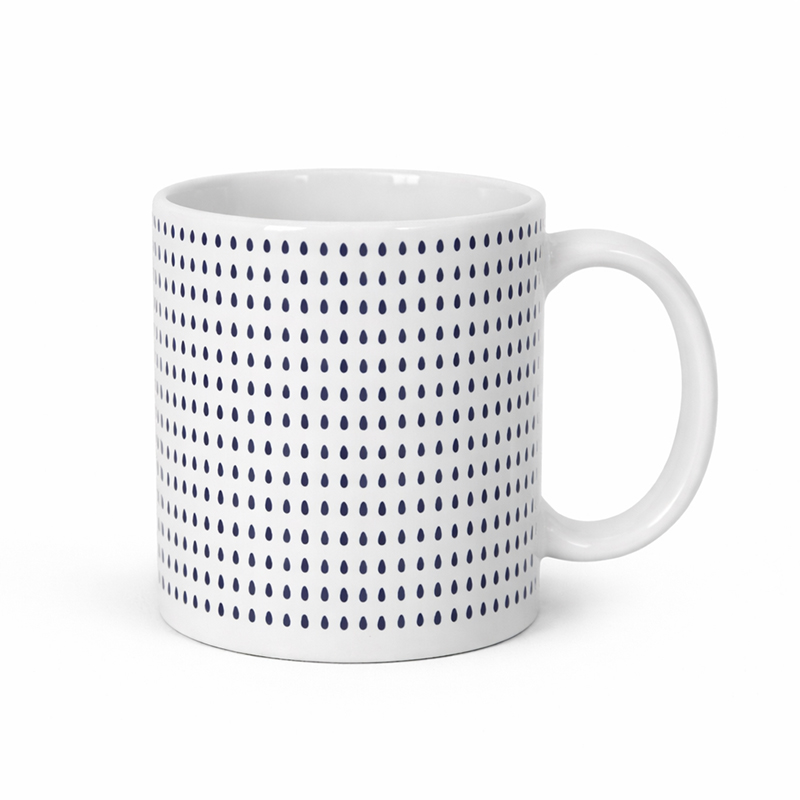 Jarro de Cerámica Rabat Blanco Azul 330ml