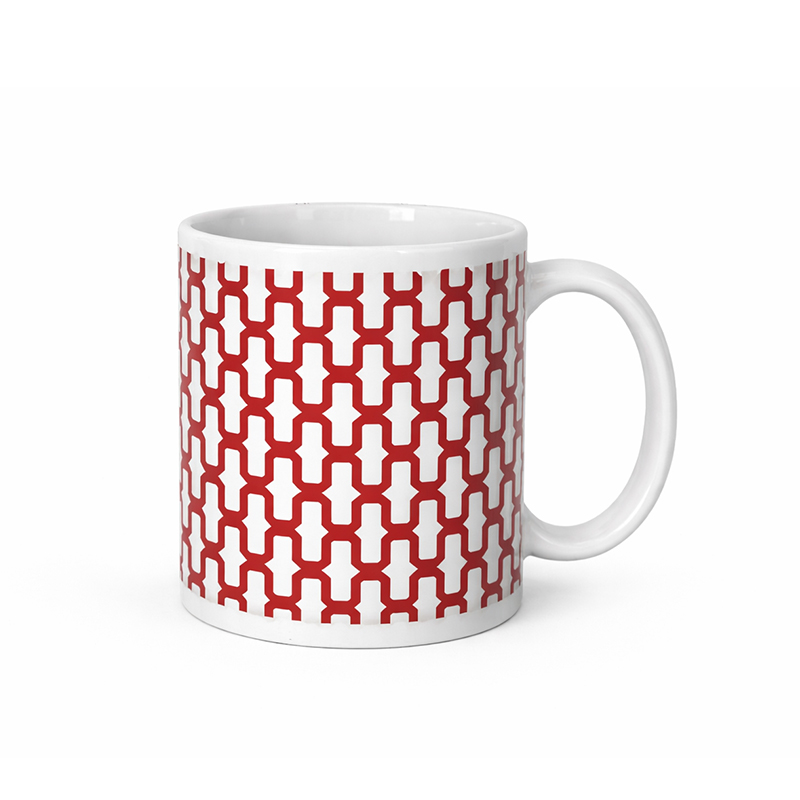 Jarro de Cerámica Kentira Blanco Rojo 330ml