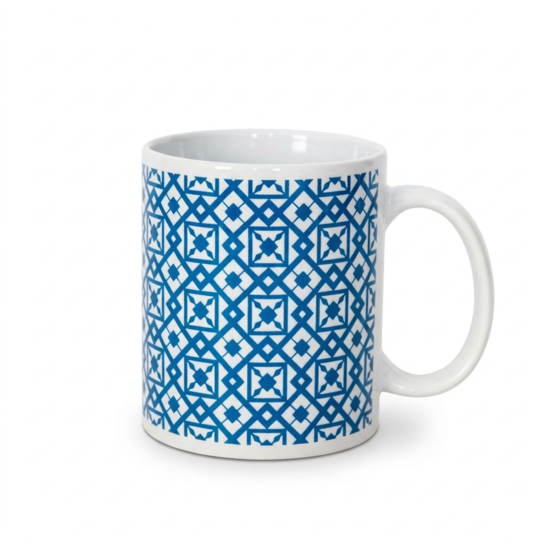 Jarro de Cerámica Temara Blanco Celeste 330ml