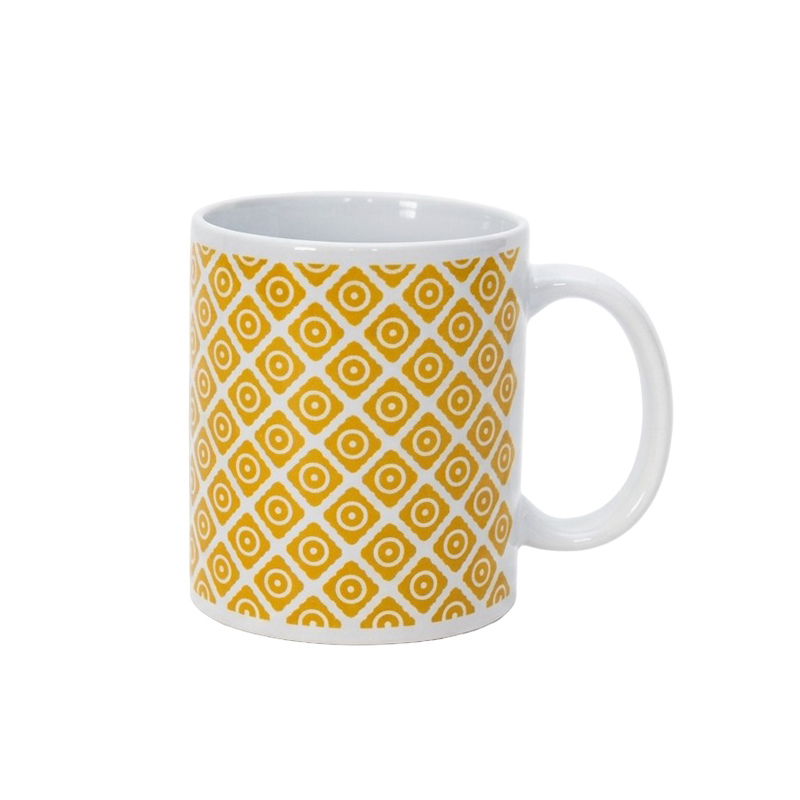 Jarro de Cerámica Alun Blanco Amarillo 330ml