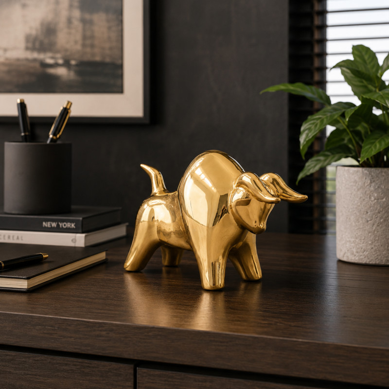Adorno Toro Oro 15.5cm