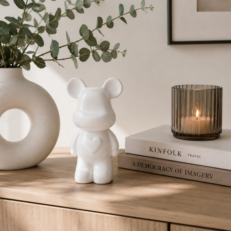 Adorno Teddy Blanco 17.5cm