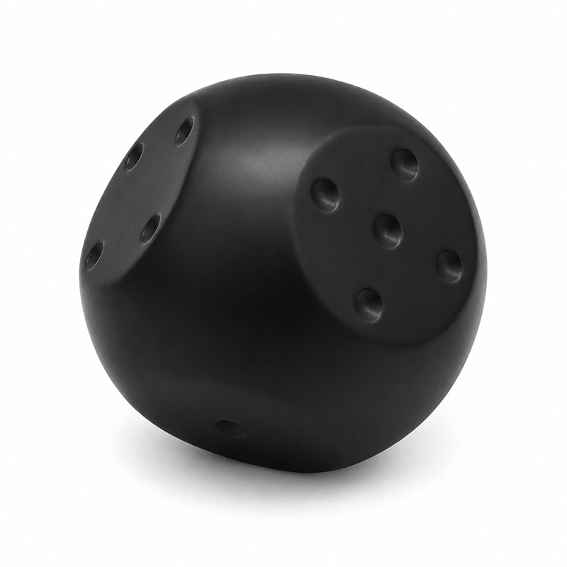 Adorno Dado Negro 10cm