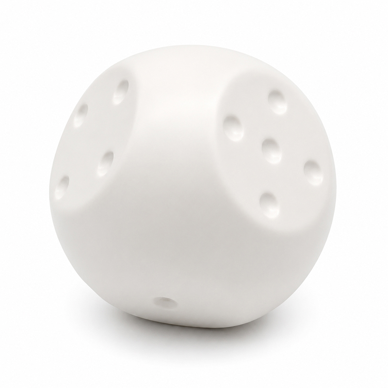 Adorno Dado Blanco 13cm